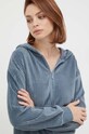 Φούτερ lounge United Colors of Benetton με κουκούλα μπλε 3EQF3M04F.1E4