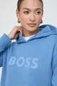 niebieski Boss Orange bluza bawełniana BOSS ORANGE