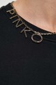 Βαμβακερή μπλούζα Pinko 102294.A1CP μαύρο