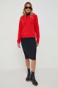 Mikina Tommy Hilfiger WW0WW40274 červená AW23