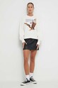 Bavlněná mikina Tommy Jeans DW0DW16415 béžová AW23