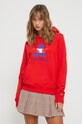 Tommy Jeans bluza bawełniana nadruk czerwony DW0DW17690
