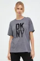 γκρί Βαμβακερό μπλουζάκι DKNY