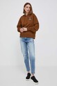 Μπλούζα Calvin Klein Jeans J20J222718 καφέ AW23