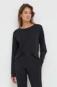 crna Majica dugih rukava za spavanje Calvin Klein Underwear Ženski