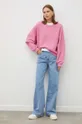 Βαμβακερή μπλούζα American Vintage ροζ