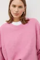 ροζ Βαμβακερή μπλούζα American Vintage