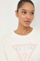 beżowy Guess bluza PONY HAIR