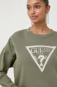 zielony Guess bluza PONY HAIR