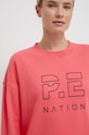 P.E Nation bluza bawełniana różowy 234F040