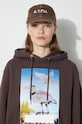 Pamučna dukserica Heron Preston Censored Hoodie HWBB024F23JER0036037 smeđa