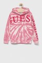 Guess bluza bawełniana dziecięca nadruk różowy J3YQ01.KA6R3.9BYX