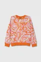 πορτοκαλί Παιδική βαμβακερή μπλούζα Guess Για κορίτσια