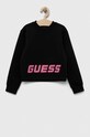 Dětská mikina Guess bez kapuce černá J3YQ23.FL03S.9BYX