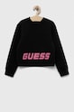 Dětská mikina Guess bez kapuce černá J3YQ23.FL03S.9BYX