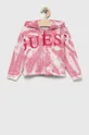 розовый Детская хлопковая кофта Guess Для девочек