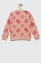 Dječja pamučna dukserica Guess K3YQ03.KA6R3.9BYX roza AW23