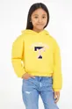 rumena Otroški pulover Tommy Hilfiger Dekliški