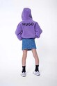 HUGO bluza dziecięca G15116.114.150 fioletowy