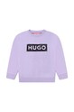 Παιδική μπλούζα HUGO στάμπα μωβ G15117.114.150