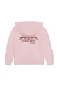 Детская хлопковая кофта Kenzo Kids розовый