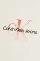 μπεζ Παιδική βαμβακερή μπλούζα Calvin Klein Jeans