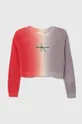 барвистий Дитячий бавовняний светр Calvin Klein Jeans Для дівчаток