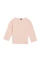 Βρεφικό βαμβακερό πουλόβερ Tommy Hilfiger ροζ