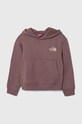 The North Face bluza dziecięca G VERTICAL LINE HOODIE z kapturem fioletowy NF0A854Q