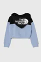 The North Face bluza bawełniana dziecięca G DREW PEAK CROP P/O HOODIE niebieski