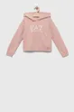 roza Otroški pulover EA7 Emporio Armani Dekliški