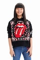 Дитяча бавовняна кофта Desigual 23WGSK08 SWEAT LONG SLEEVE з капюшоном чорний 23WGSK08