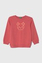 Дитяча кофта United Colors of Benetton без капюшона рожевий 32N4G10AF.P.SEASONAL