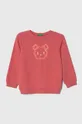 różowy United Colors of Benetton bluza dziecięca Dziewczęcy