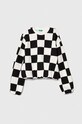 United Colors of Benetton hanorac de bumbac pentru copii cu modele negru 3IKAC10FC.G.SEASONAL