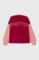 United Colors of Benetton gyerek melegítőfelső pamutból pamut rózsaszín 3J68C202L.G.SEASONAL