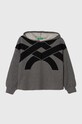 United Colors of Benetton bluza bawełniana dziecięca nadruk szary 3J68C202L.G.SEASONAL