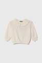 United Colors of Benetton bluza bawełniana dziecięca bawełna beżowy 3J68G10AW.P.SEASONAL