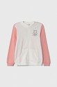 United Colors of Benetton hanorac de bumbac pentru copii print roz 3J70G5020.G.P.SEASONAL