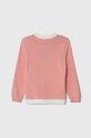 United Colors of Benetton hanorac de bumbac pentru copii 3J70G5020.G.P.SEASONAL roz AW23