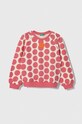 United Colors of Benetton hanorac de bumbac pentru copii cu modele roz 3LCTG10BX.P.SEASONAL