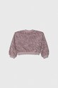 Девочка Детская хлопковая кофта Sisley 3NTDX1039.G.SEASONAL розовый