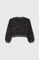 Otroški bombažen pulover Sisley črna