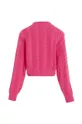 różowy Tommy Hilfiger sweter bawełniany dziecięcy Dziewczęcy