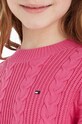Tommy Hilfiger sweter bawełniany dziecięcy KG0KG07629.74.122.9BYX różowy
