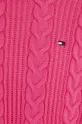 roza Dječji pamučni pulover Tommy Hilfiger
