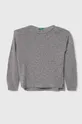 sivá Detský vlnený sveter United Colors of Benetton Dievčenský
