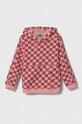 United Colors of Benetton bluza bawełniana dziecięca z kapturem różowy 3ZFFG200F.P.SEASONAL