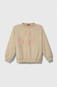 United Colors of Benetton bluza dziecięca wzorzyste beżowy 32N4C10DU.G.SEASONAL