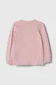 Παιδική βαμβακερή μπλούζα Guess ροζ